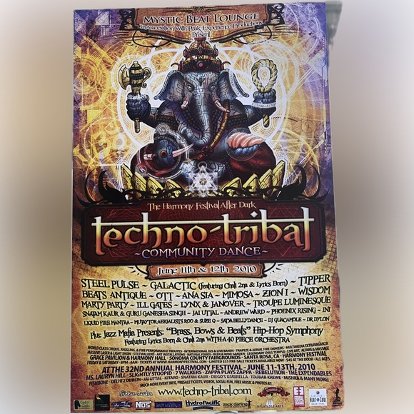 Techno Tribal Community Dance Poster